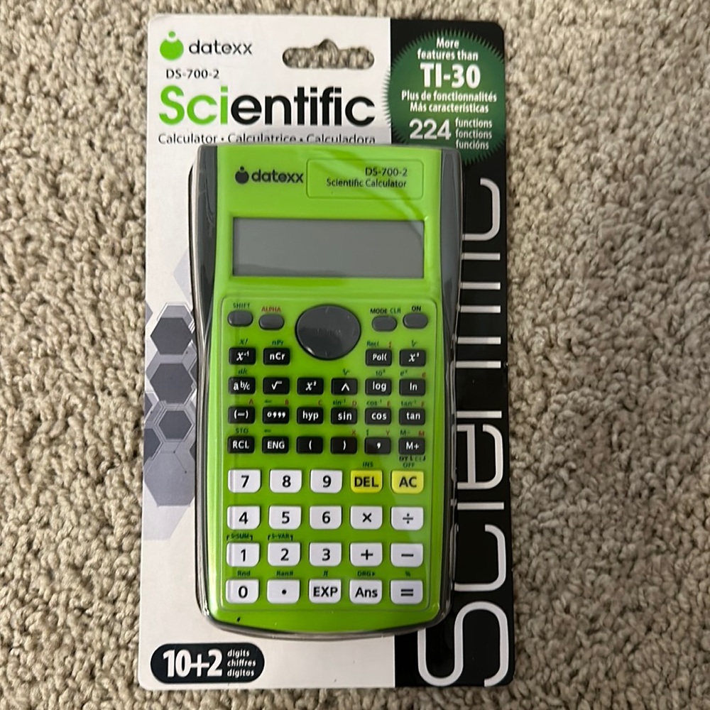 Datexx DS-700C 224-Function 2-Line Scientific Calculator New in box